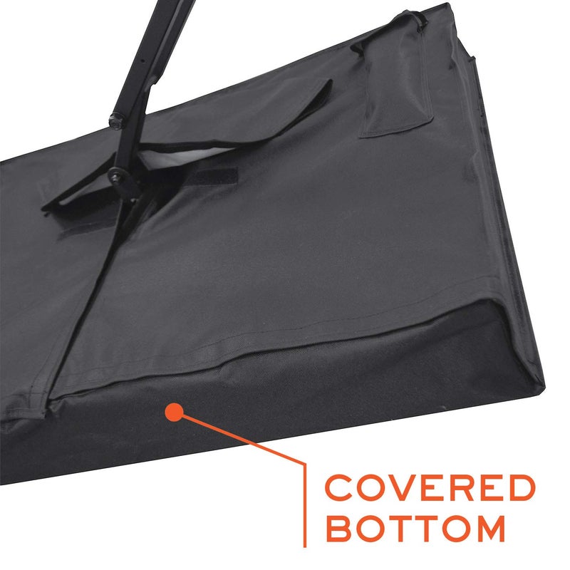 Bozzcovers غطاء تلفاز خارجي 80-85 بوصة - مع غطاء أمامي - مقاوم للعوامل الجوية، حماية ضد الماء، داخلية ناعمة، مع غطاء سفلي - أسود - Image 3